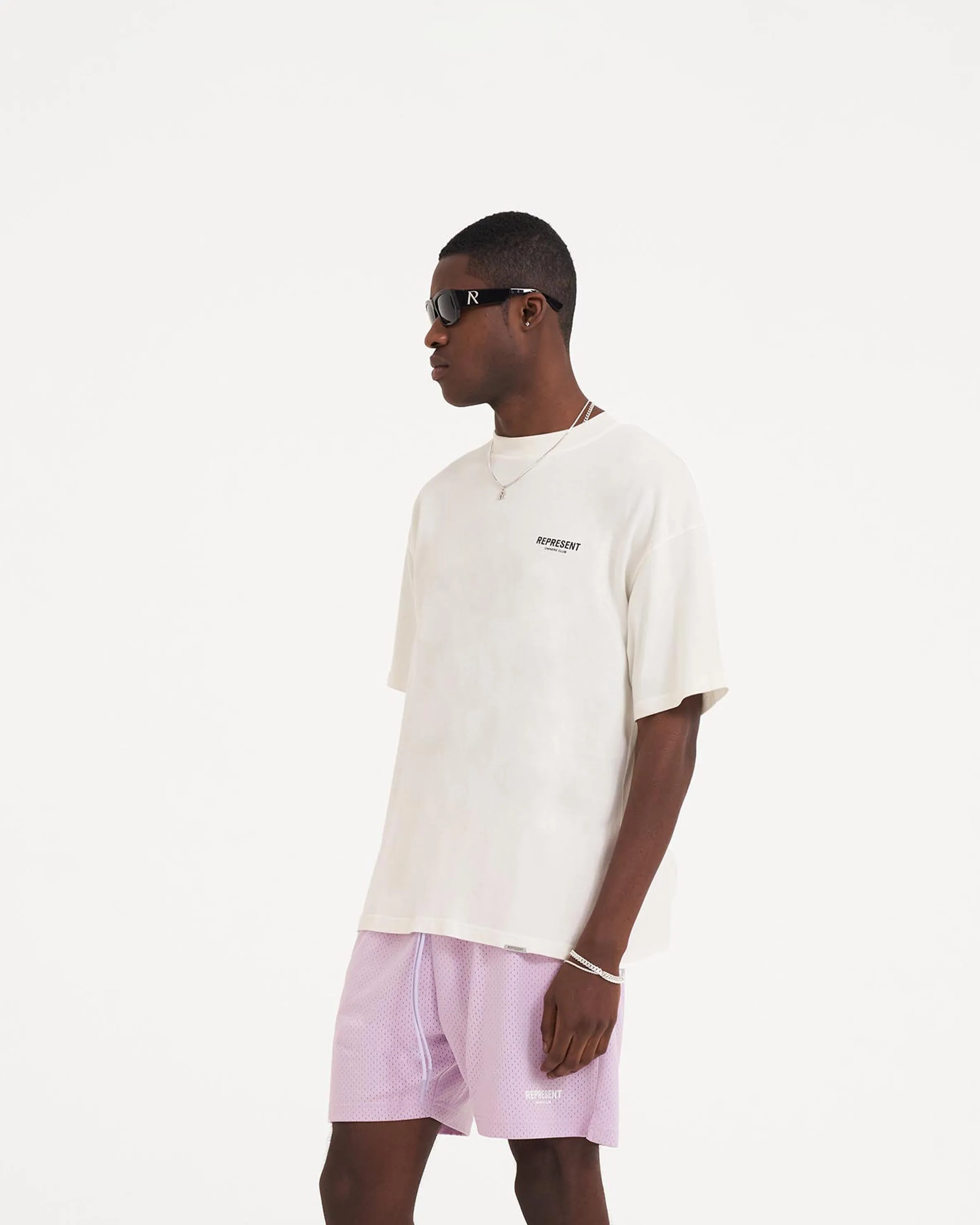 Represent Owners Club T-Shirt - Flat White Adult Wear