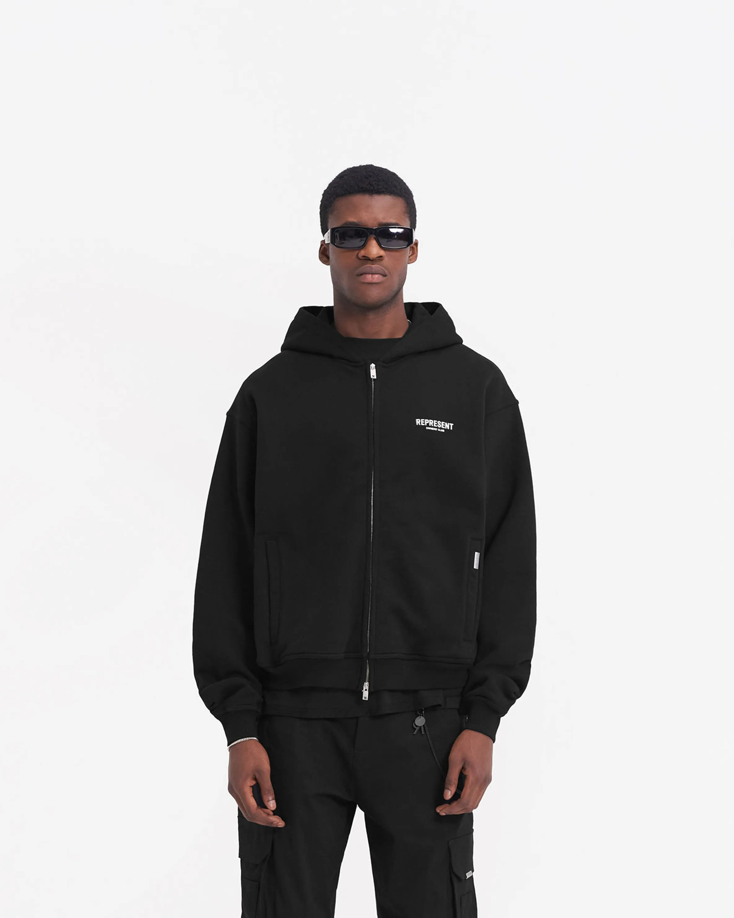 Represent Owners Club Zip Hoodie - Black Home Comfort