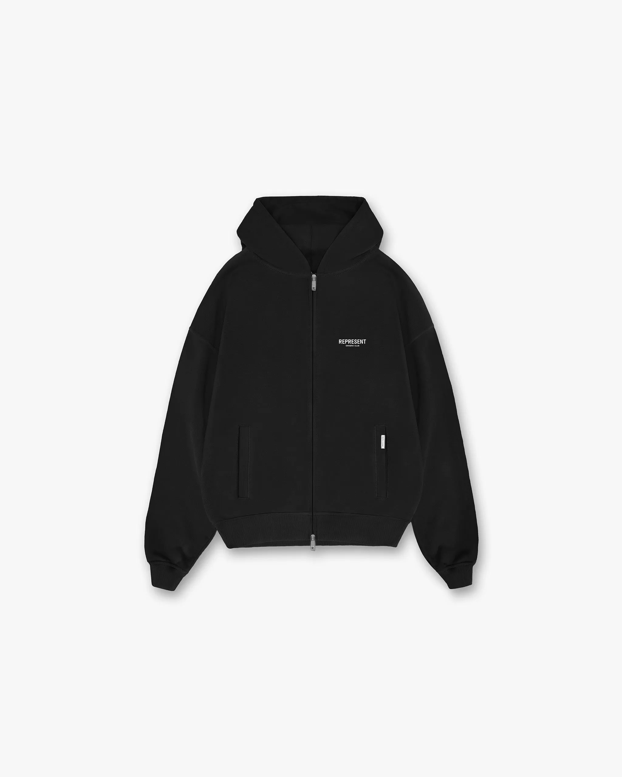 Represent Owners Club Zip Hoodie - Black Shrink resistant Smart Wear