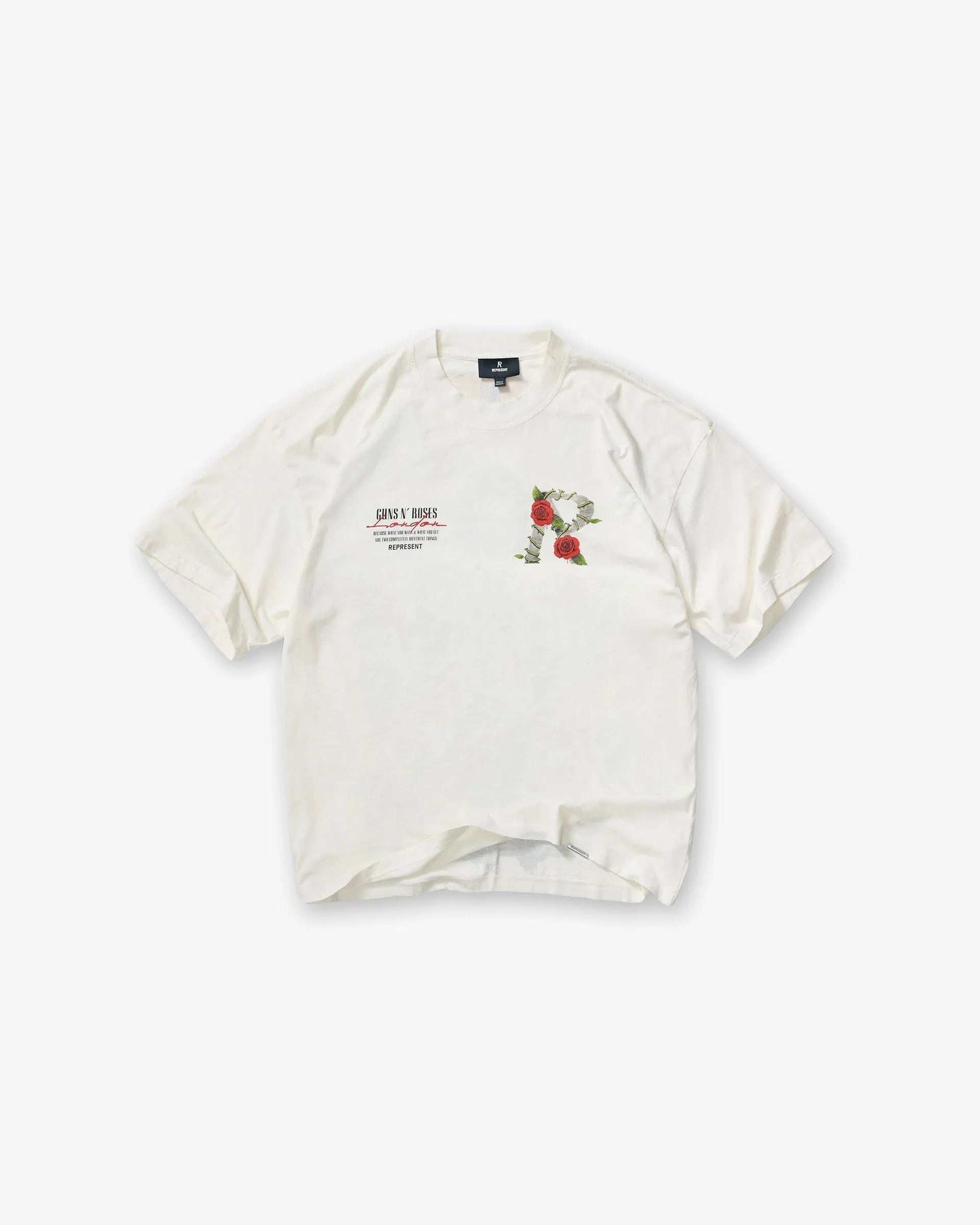 MoistureWicking Represent X Guns N' Roses Tour T-Shirt - Flat White