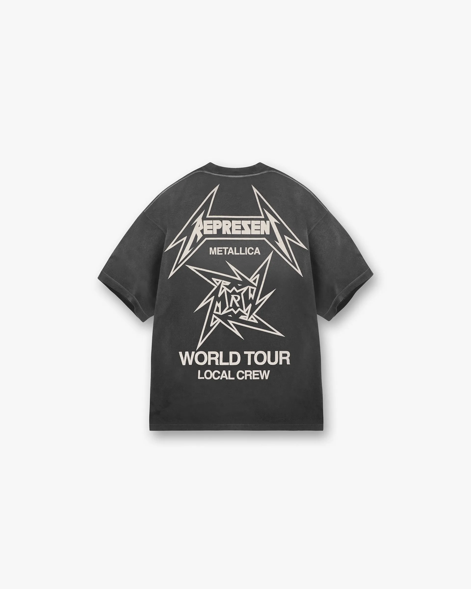 Easy Wear Look Represent X Metallica Local Crew T-Shirt - Stained Black
