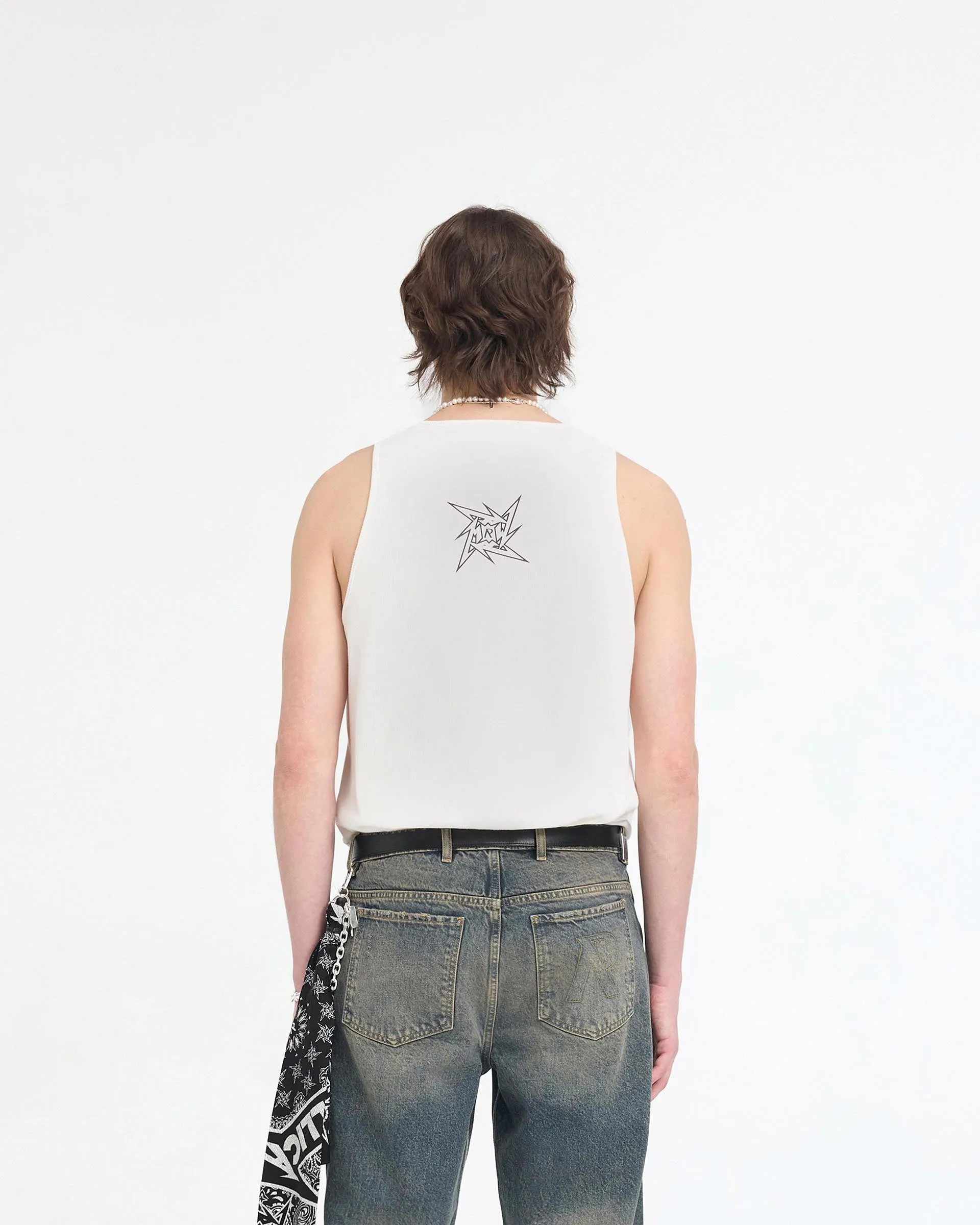 Wrinkle Resistant Finish Represent X Metallica Local Crew Vest - Flat White