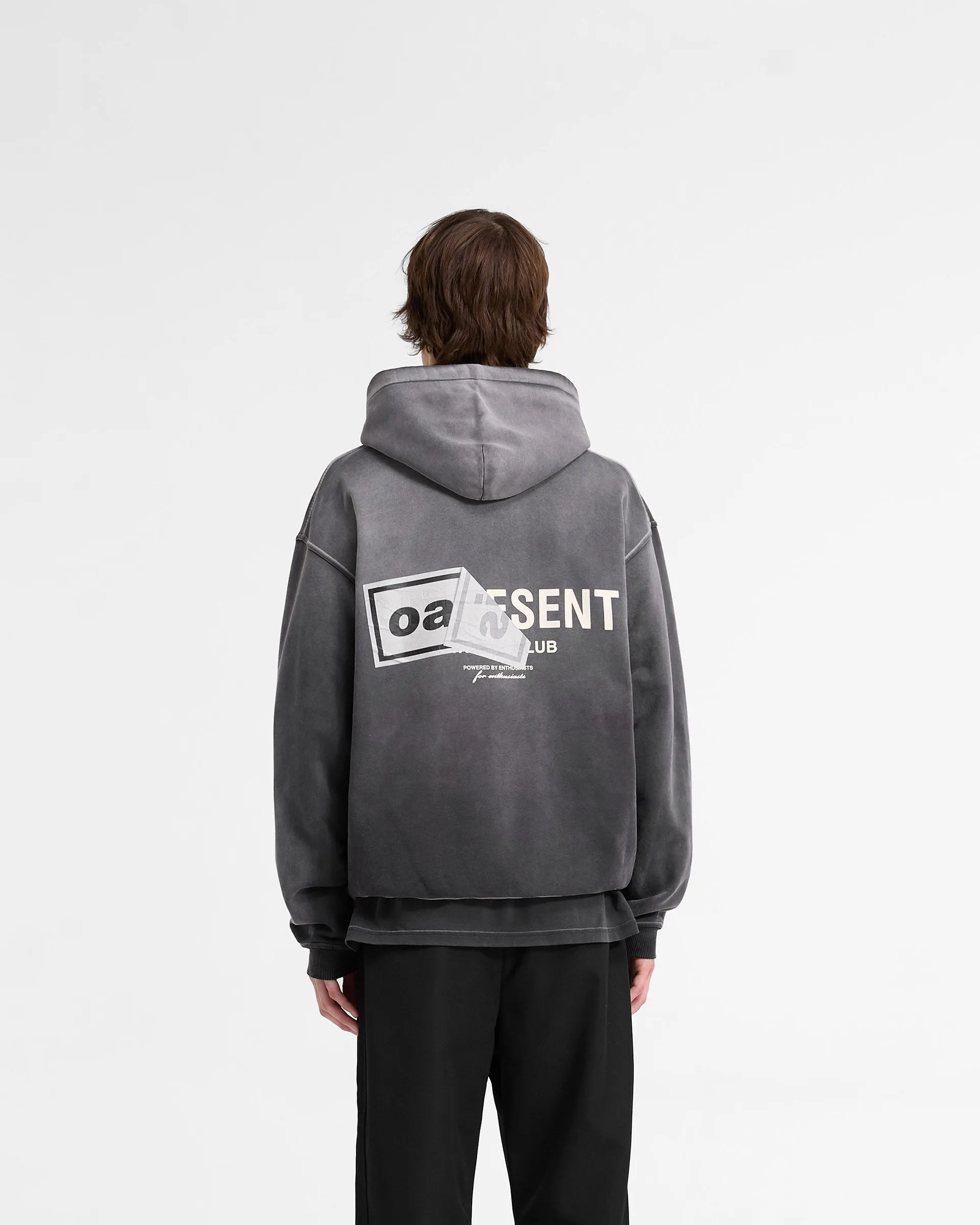 Represent X Oasis Owners Club Hoodie - Stained Black group wear product combo