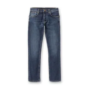 Tapered leg Minimalist Traveler Gear Bold Look Nudie Jeans - Grim Tim Indigo Myth Jeans