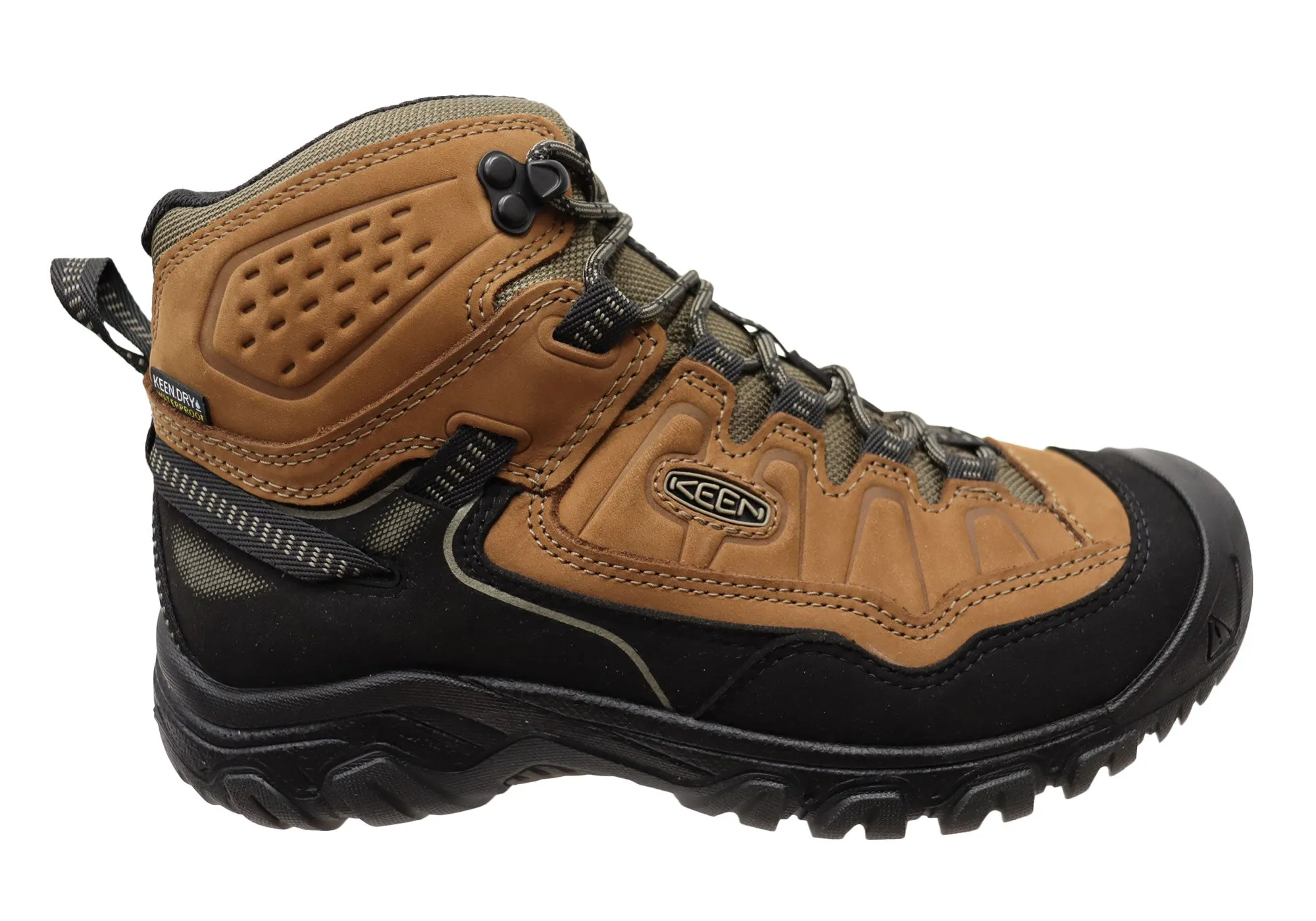 Keen Mens Comfortable Targhee IV Mid Waterproof Hiking Boots waterproof construction