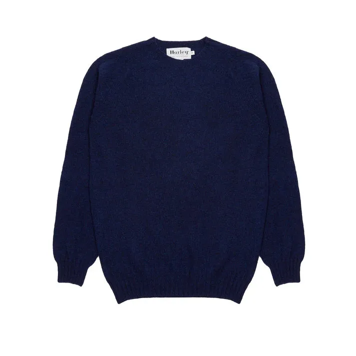 Harley Of Scotland Supersoft Lambswool Jumper Night Sky Vintage Soul CrossBackStructure