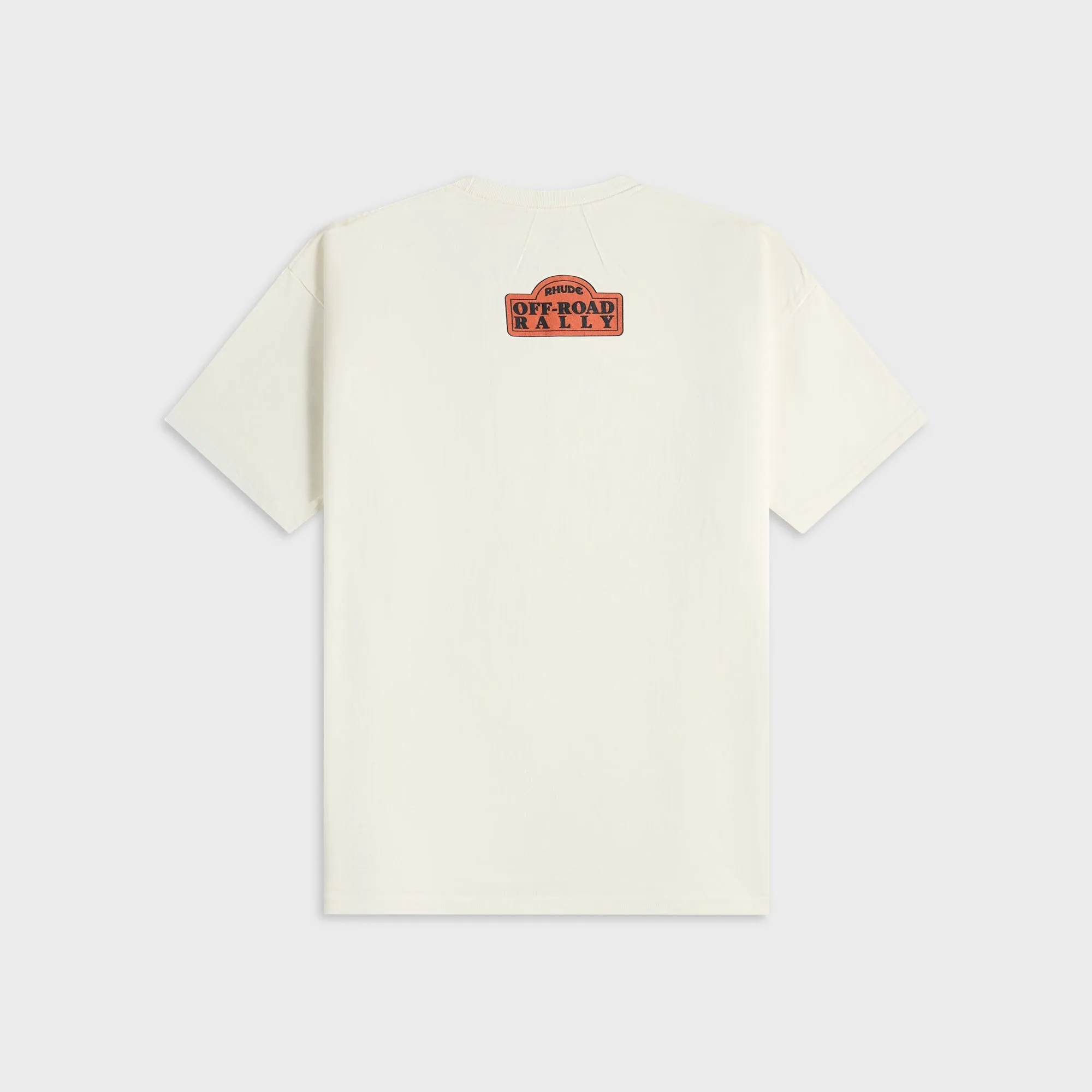 Rhude Black Hills Rally Tee - Vintage White Breathable wear