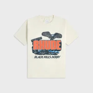 Casual Chic Wear Rhude Black Hills Rally Tee - Vintage White