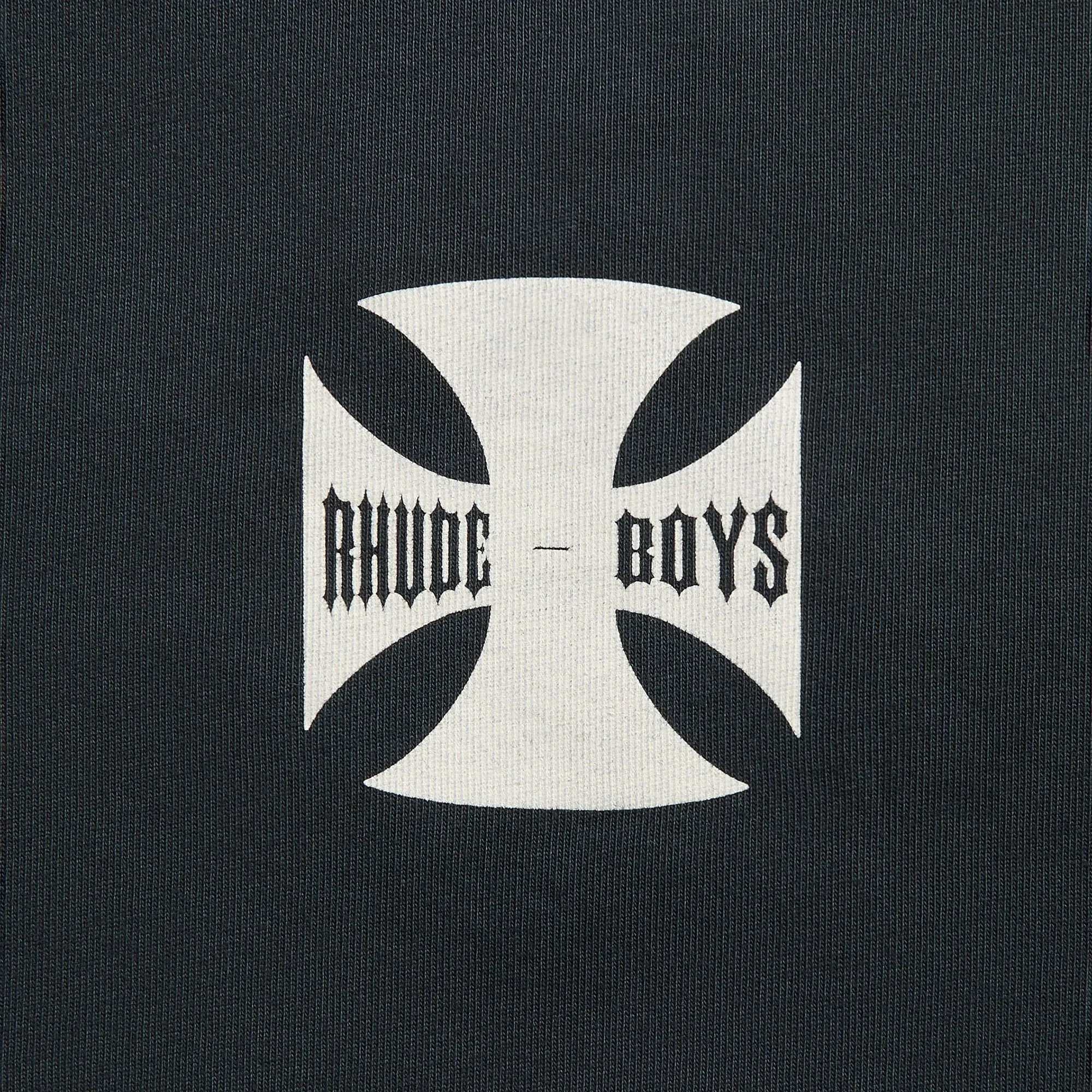 Rhude Boys Tee - Vintage Black Urban Fit Layering Comfort