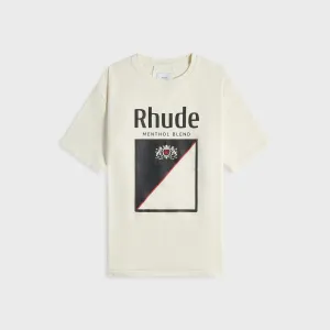 Ethically Sourced Cotton Rhude Collins Fumar Tee - Vintage White / Black / Red