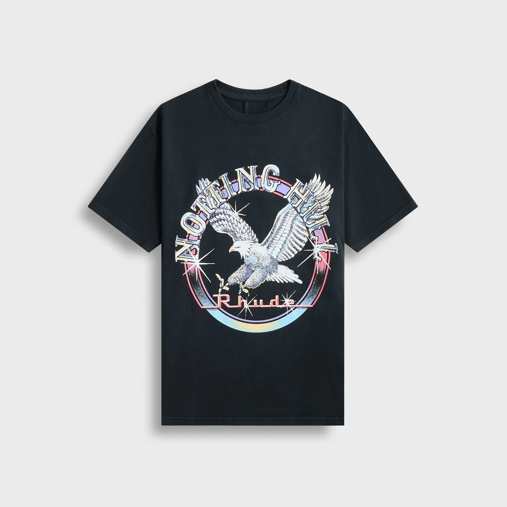 UltraSoftBrushedInterior Trendy Fashion Rhude Notting Hill Eagle Tee - Vintage Black