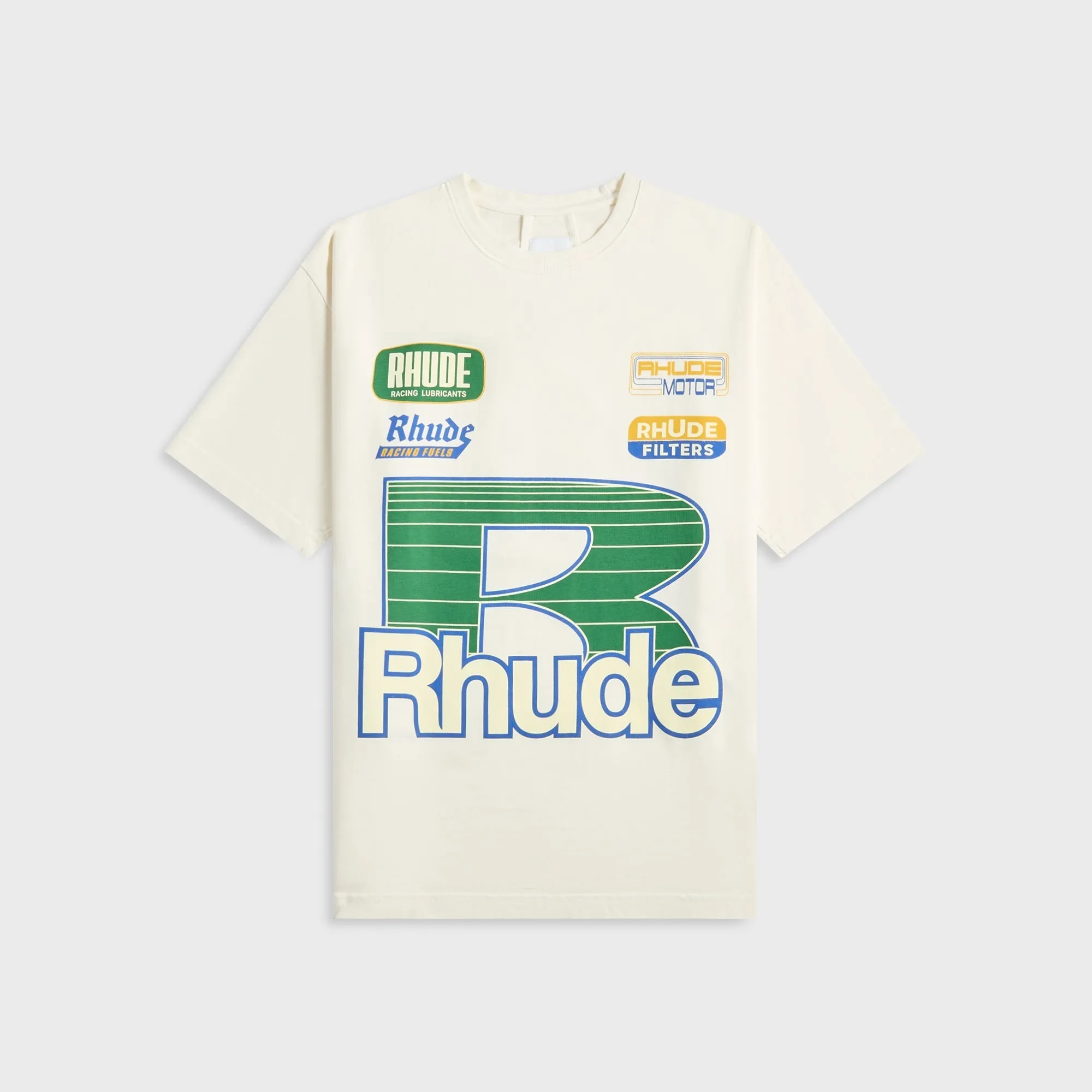 Cozy Wardrobe Comfy Fit Layer Rhude Roadway Racing Tee - Vintage White