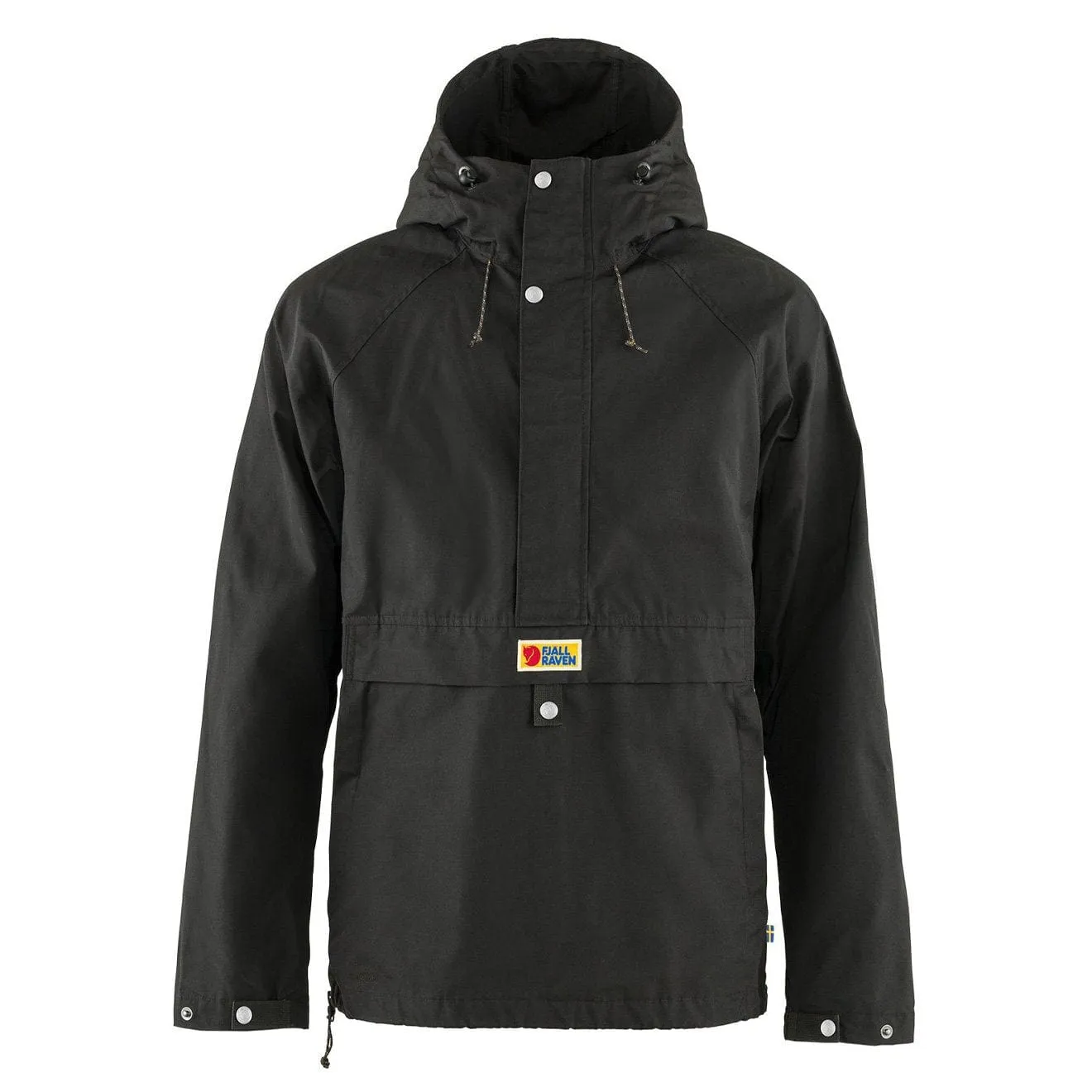 Fjallraven Vardag Anorak Dark Grey Non Restrictive Fit Wind Resistant Coating