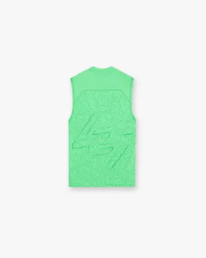 247 Contour Run Tank - Speed Green Simple Look Formal Elegance