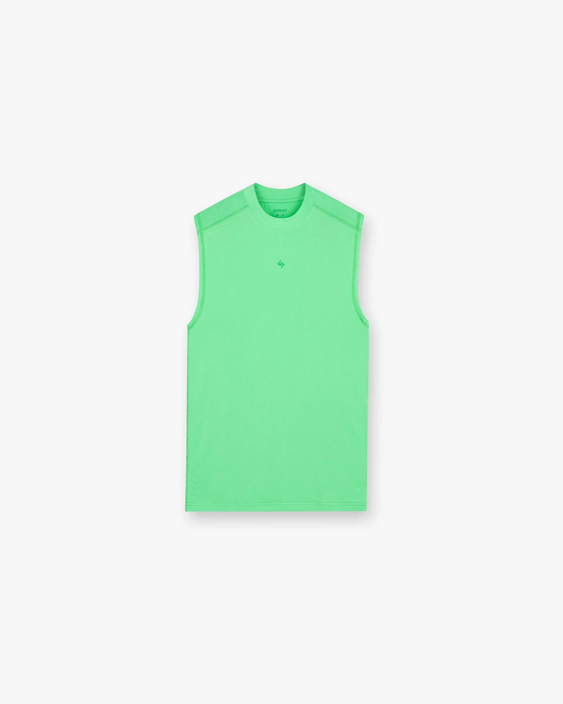 247 Contour Run Tank - Speed Green Wide Neck Opening