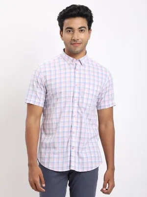 Fashion Essential Affordable Luxury Men Checked Half Sleeve Cotton Shirt
