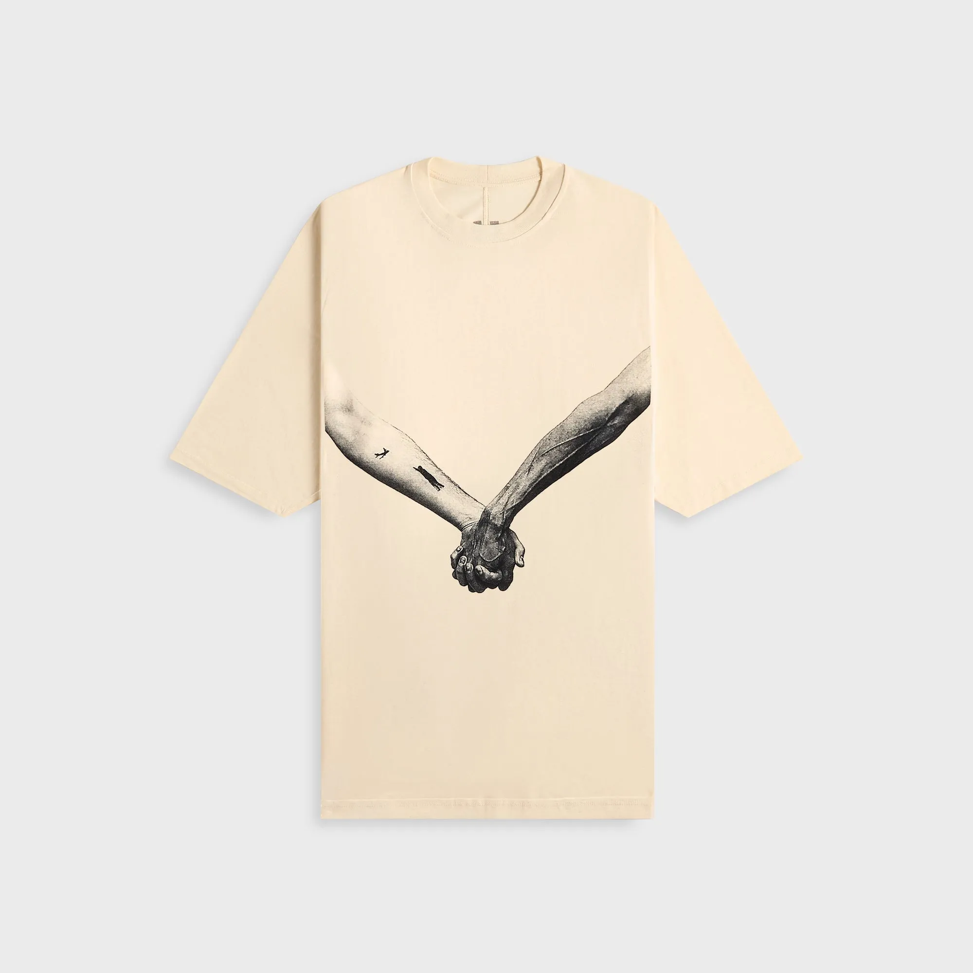 Rick Owens Tee Jumbo - Natural Black Cozy Apparel