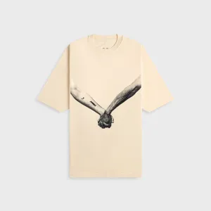 BiodegradableMaterial Effortless Wear Rick Owens Tee Jumbo - Natural Black