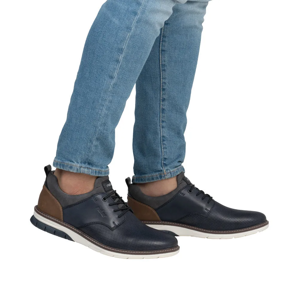 Rieker Mens Shoe 14450-15 Navy Formal Shade In office