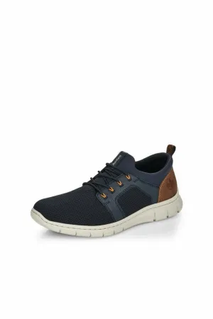 Rieker mens shoes B7796-14 in Blue Bunion Friendly Structure