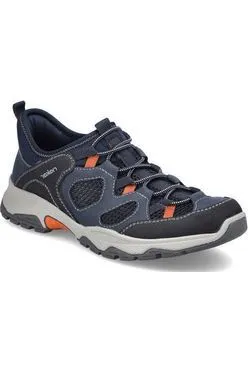 Rieker Summer shoe B8350-14 in Navy/Black Low Impact Landing Design