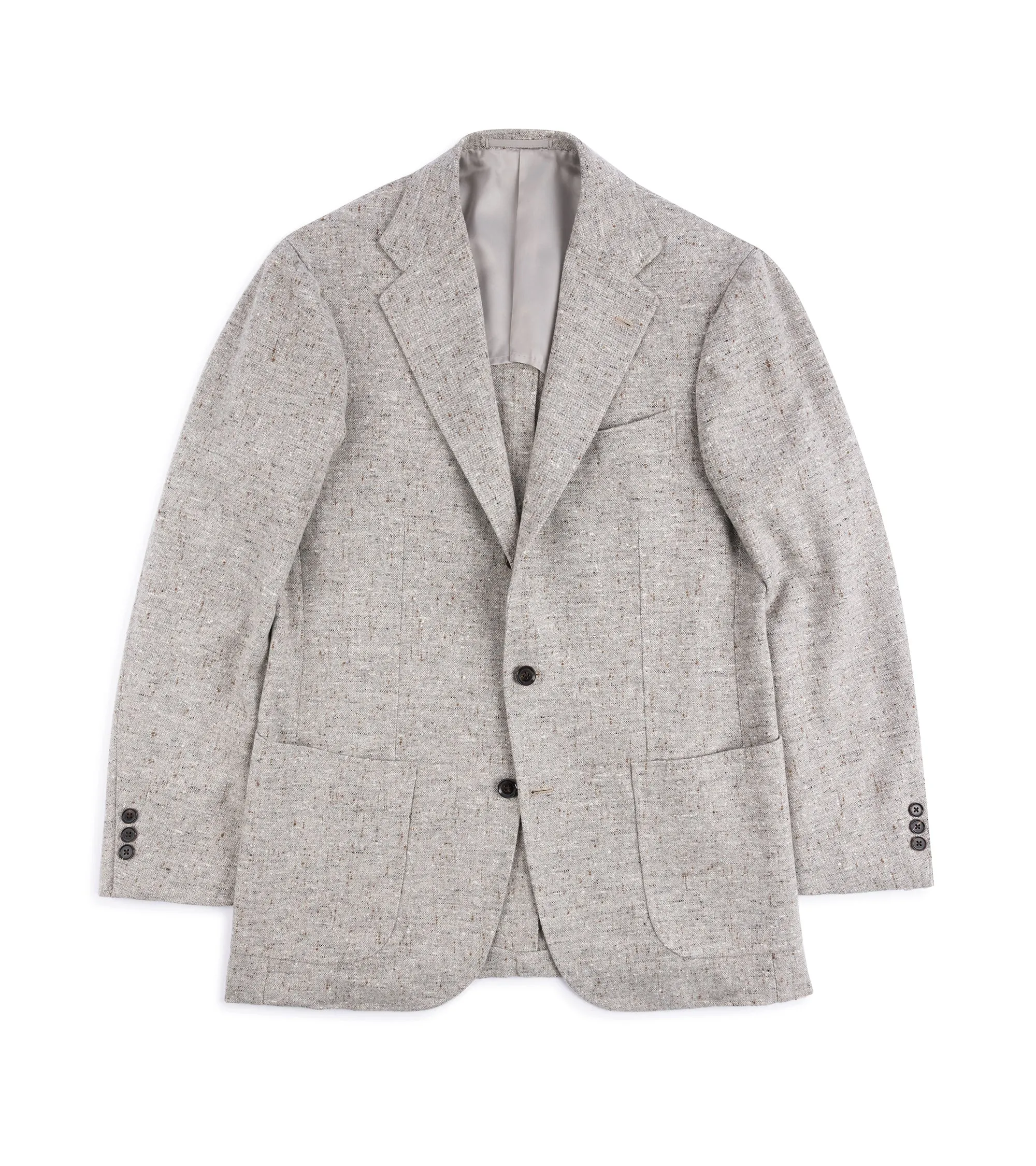 Ring Jacket Meister Wool Homespun Tweed Jacket: Grey Snag Free Knit