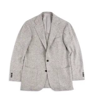 Ring Jacket Meister Wool Homespun Tweed Jacket: Grey Snag Free Knit