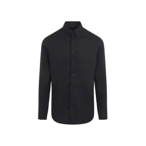 Inner Layer Dark Navy-Blue Cotton Shirt