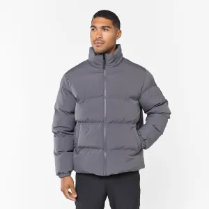 Ripstop Funnel Puffer | Charcoal Reused Cloth Long Lasting Shape Retention