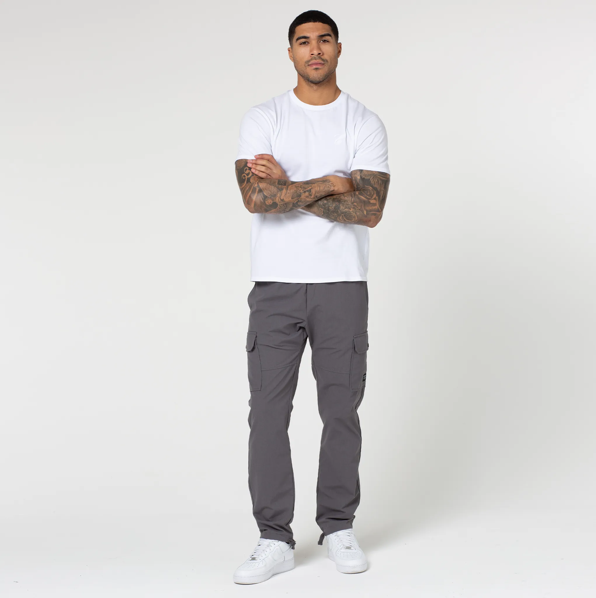 Ripstop Open Hem Cargo Pant | Charcoal Shape Retention Snug Waist