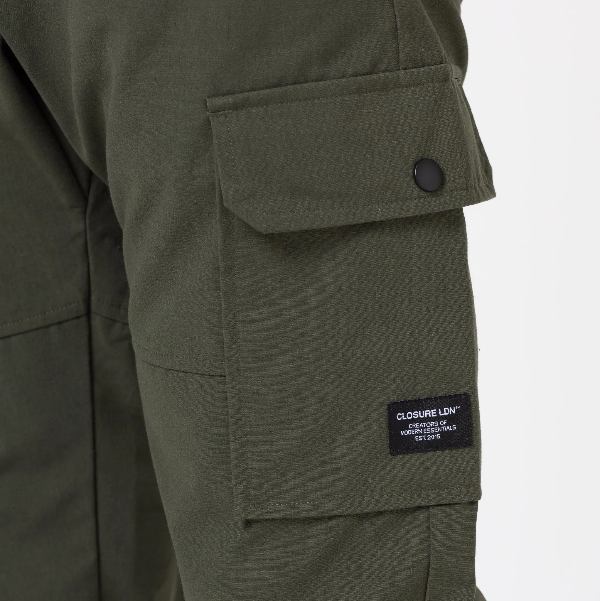 Elastic Fit Ripstop Open Hem Cargo Pant | Khaki
