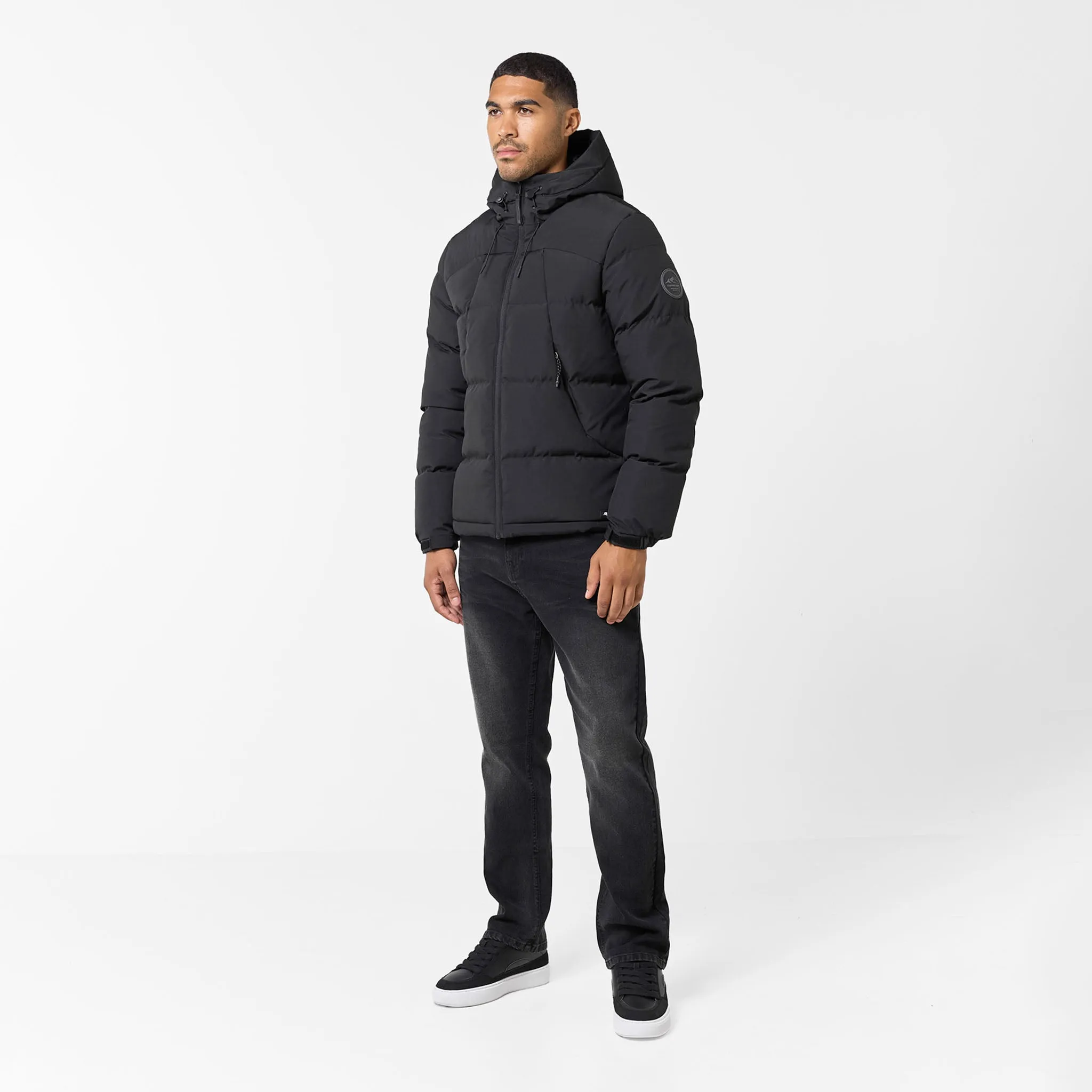 Ripstop Racer Puffer Jacket | Black Tactical Wear Rugged Style