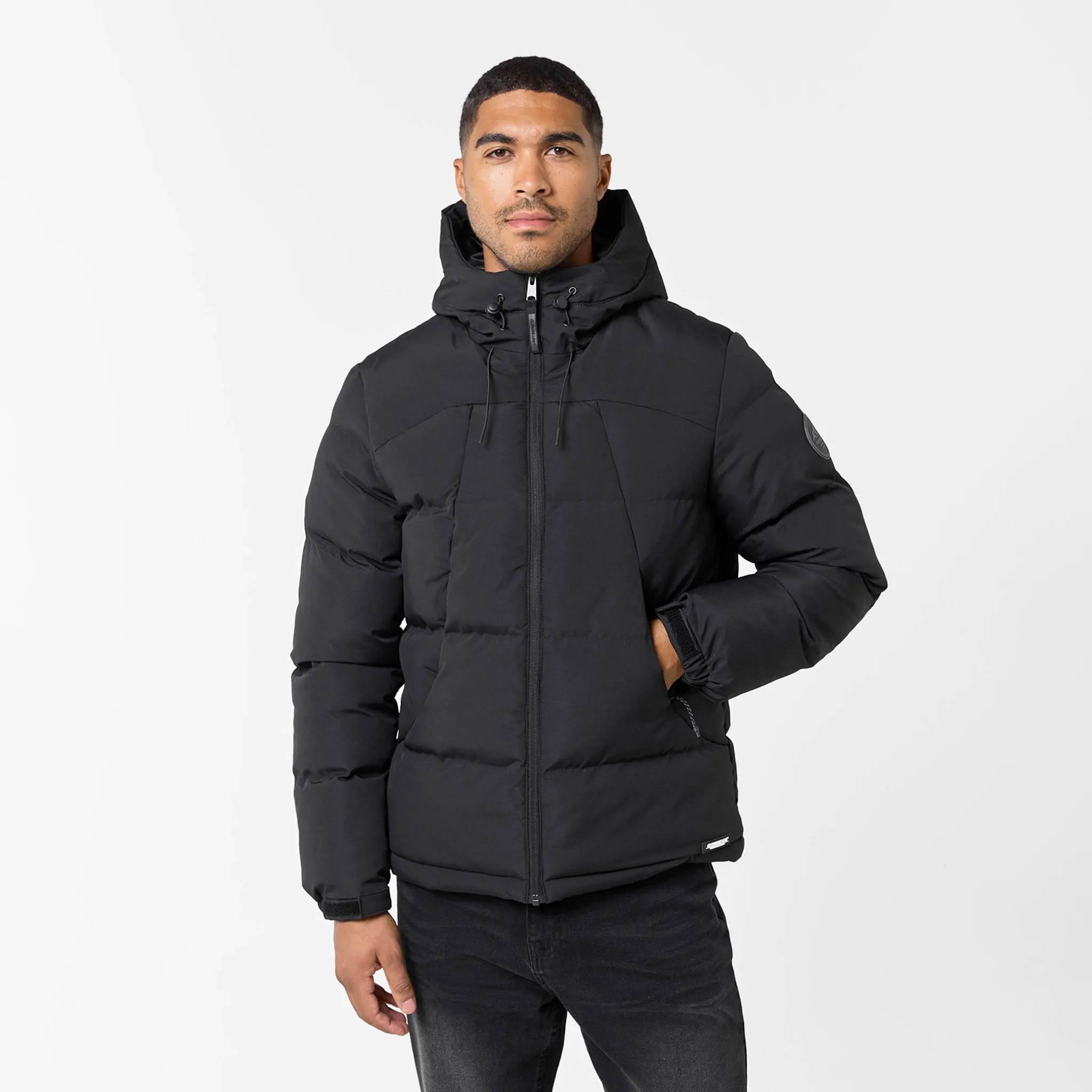 Ripstop Racer Puffer Jacket | Black Thermal Reflective Lining