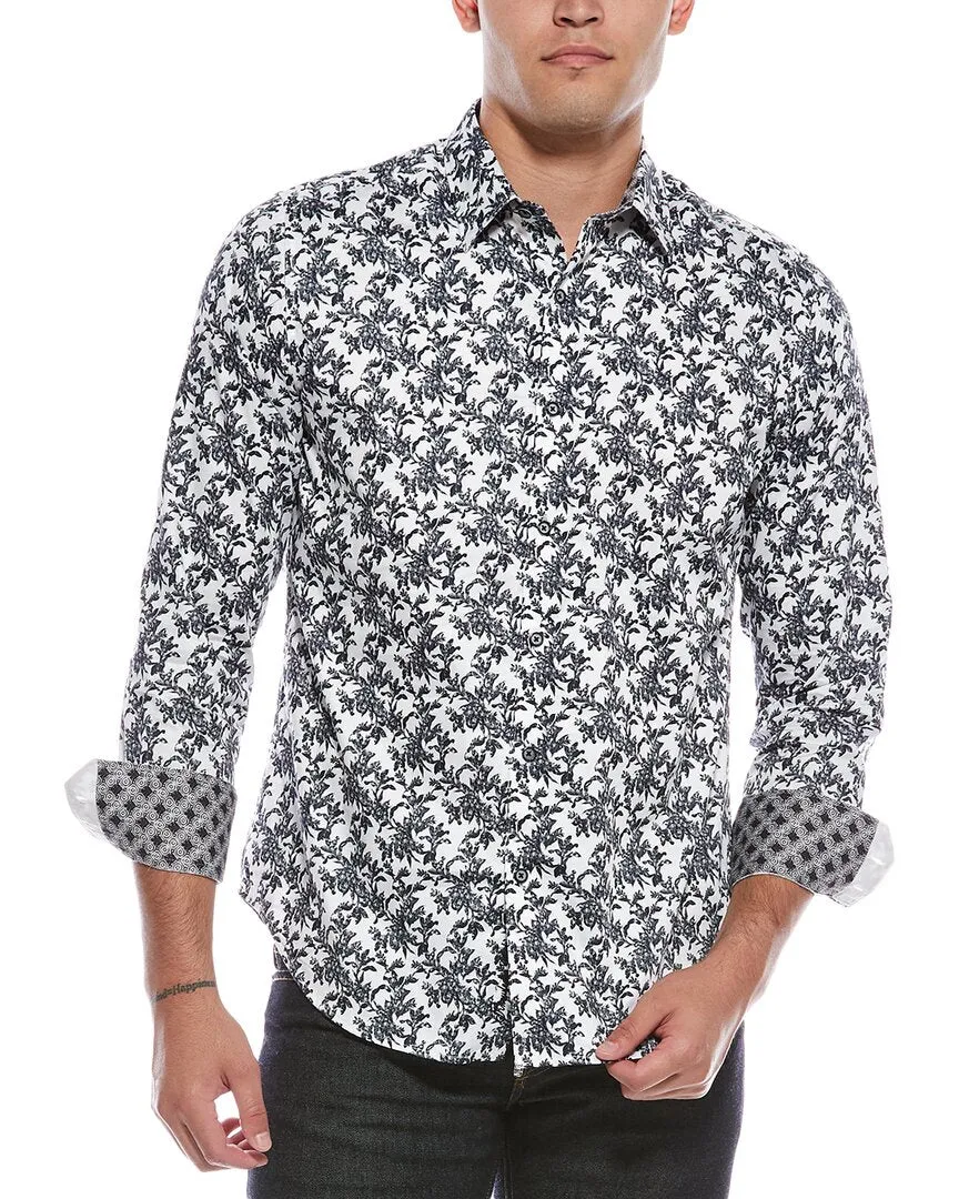 Robert Graham Delson Classic Fit Shirt Ombre look Cool Comfort
