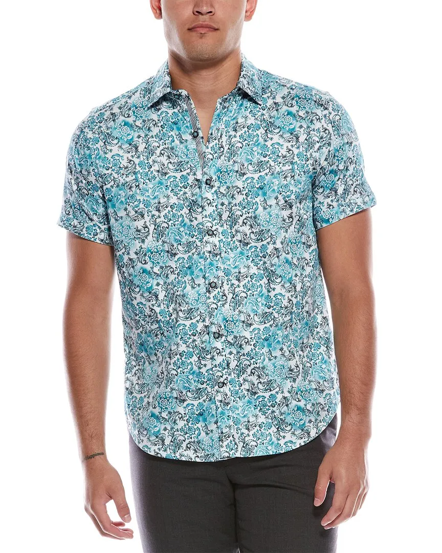 Robert Graham Downing Classic Fit Woven Shirt Seasonal Essential Relaxed Vibe