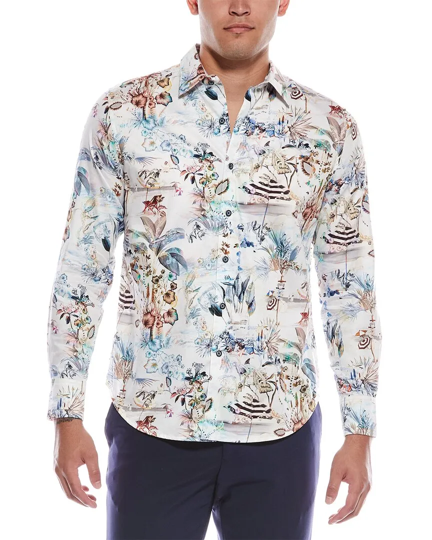 Light Wear Anti Cling Fabric Robert Graham Holland Classic Fit Woven Shirt