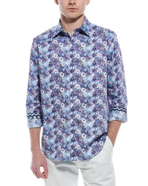 Robert Graham Marius Classic Fit Shirt Stretchable Fabric Premium Pima Cotton