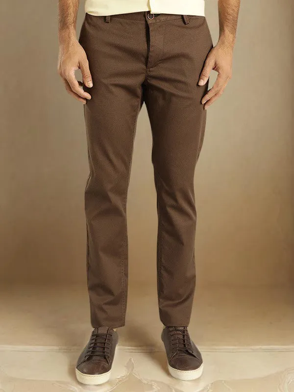 Men Brooklyn Fit Polyester Blend Trouser Comfort Base