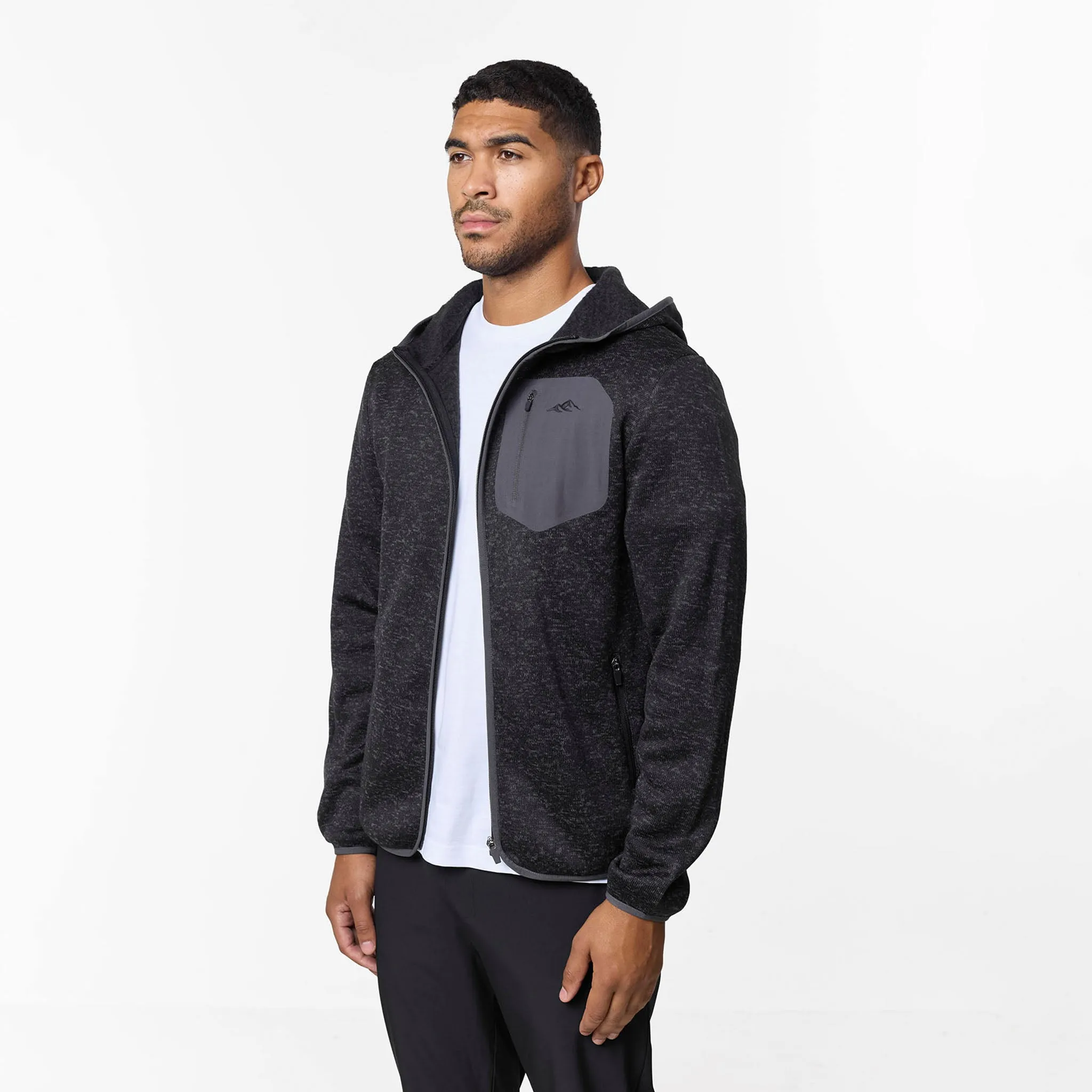 Color fastness hook accents Heat Seal Tech Knit Hoodie | Black