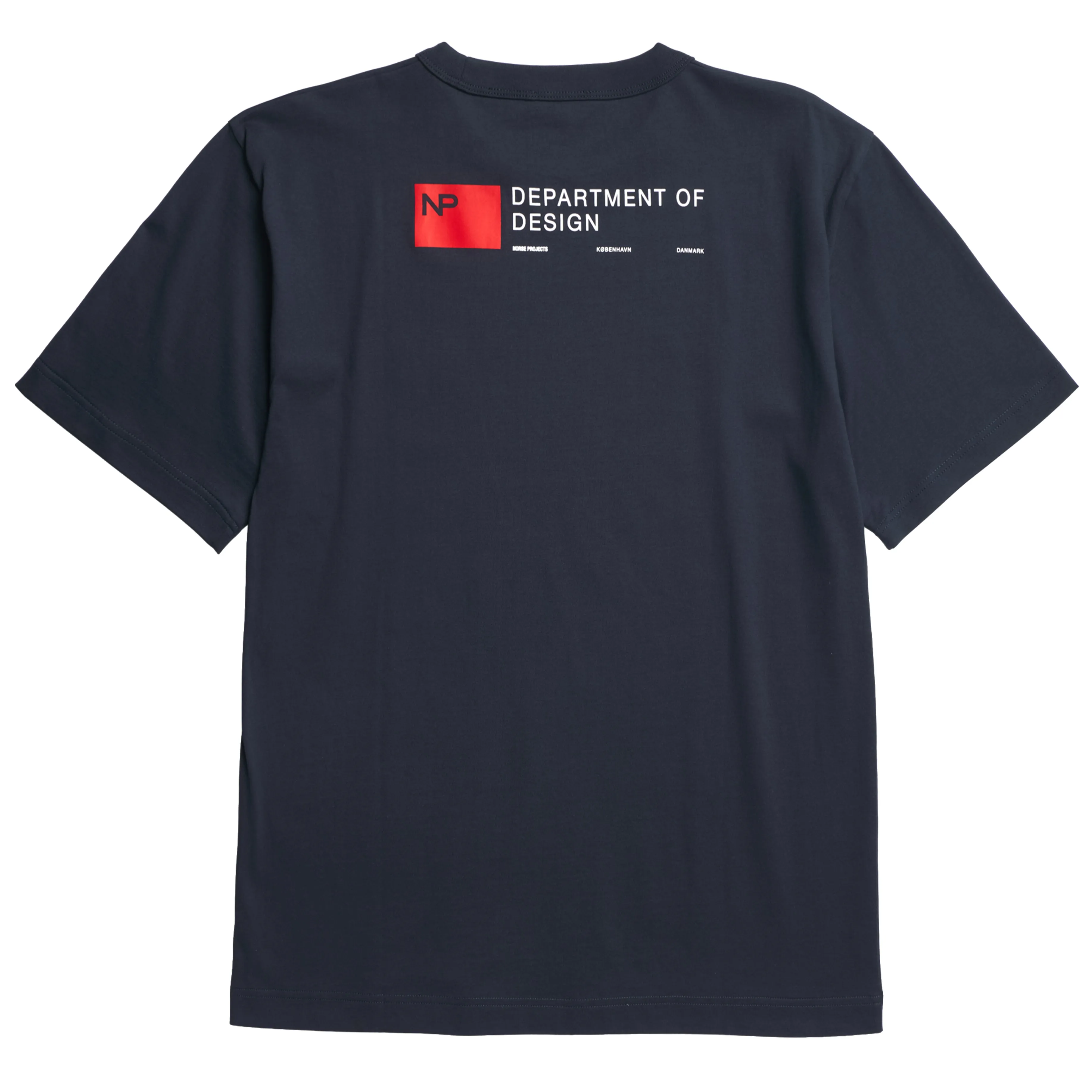 Norse Projects Holger Organic Department Print T-Shirt Dark Navy Comfortable Sleek Performance Fit