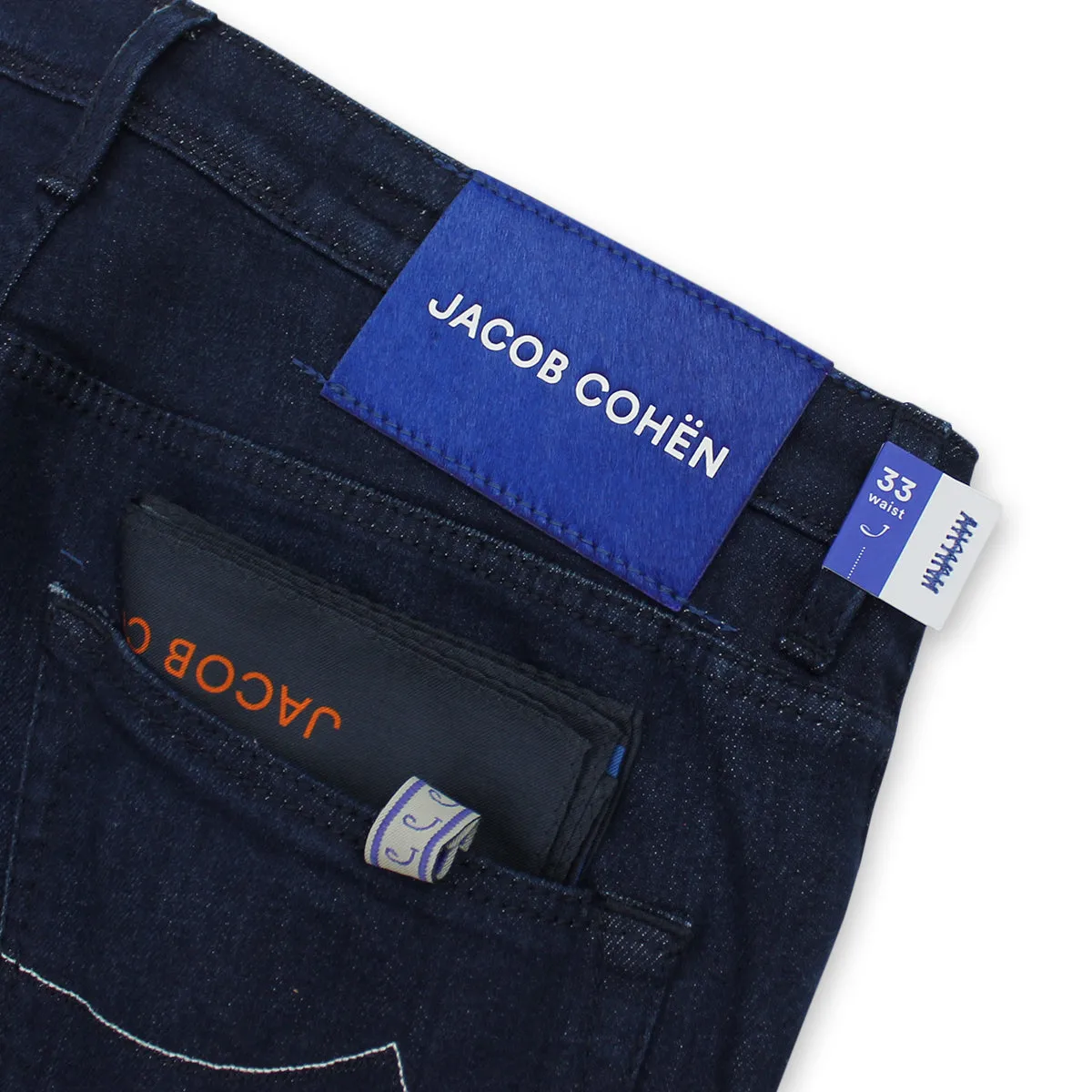 Non Fade Fabric Festival Outfit Everyday Jacob Cohen - Chris Skinny Fit Jeans in Dark Blue