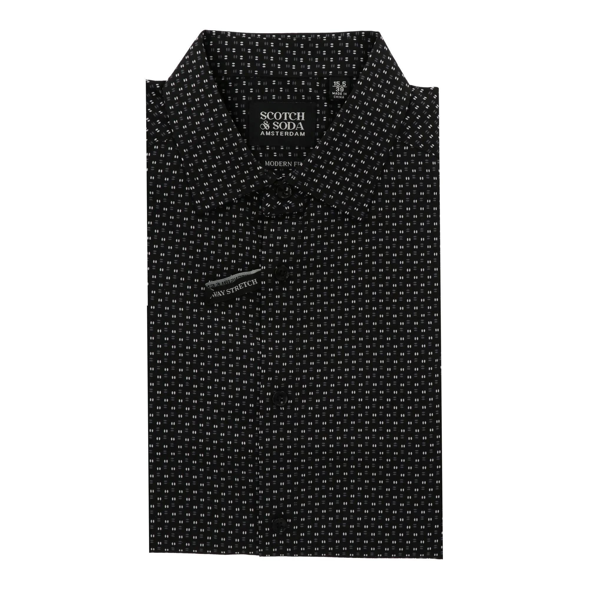 Festival Outfit Affordable Luxury Scotch & Soda Mens Black/Grey Dress Shirt