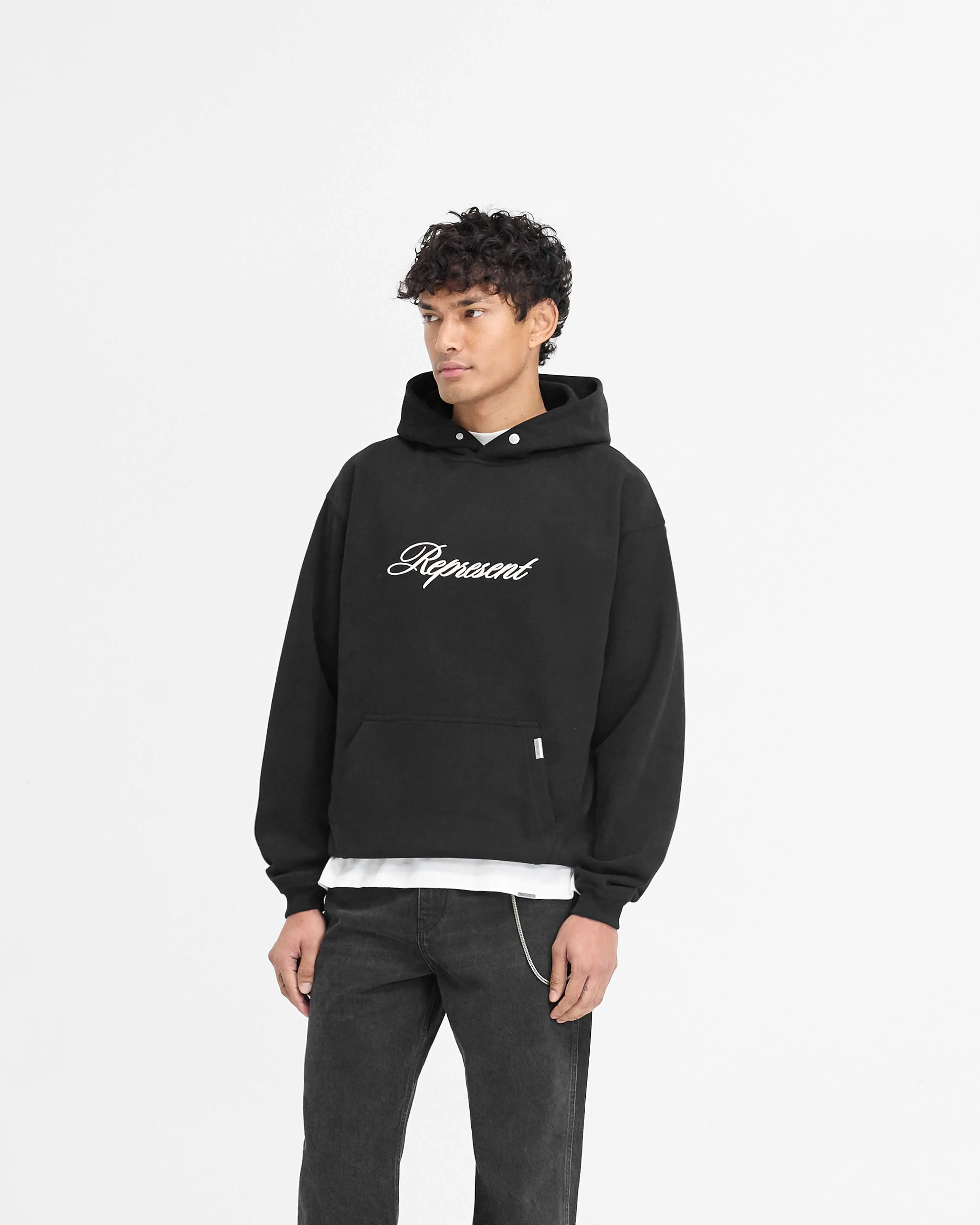 Script Logo Hoodie - Black product family togetherness