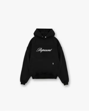 Script Logo Hoodie - Black Chill Layers product fleece lining warmth
