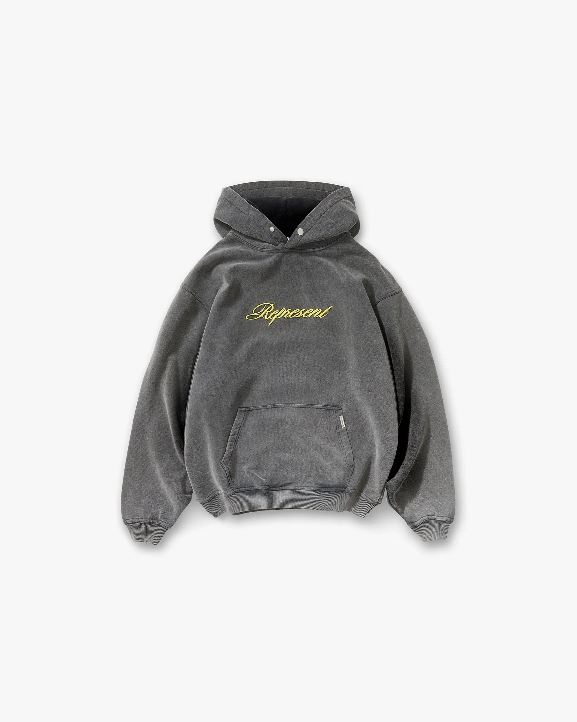Fresh Bold Script Logo Hoodie - Vintage Grey