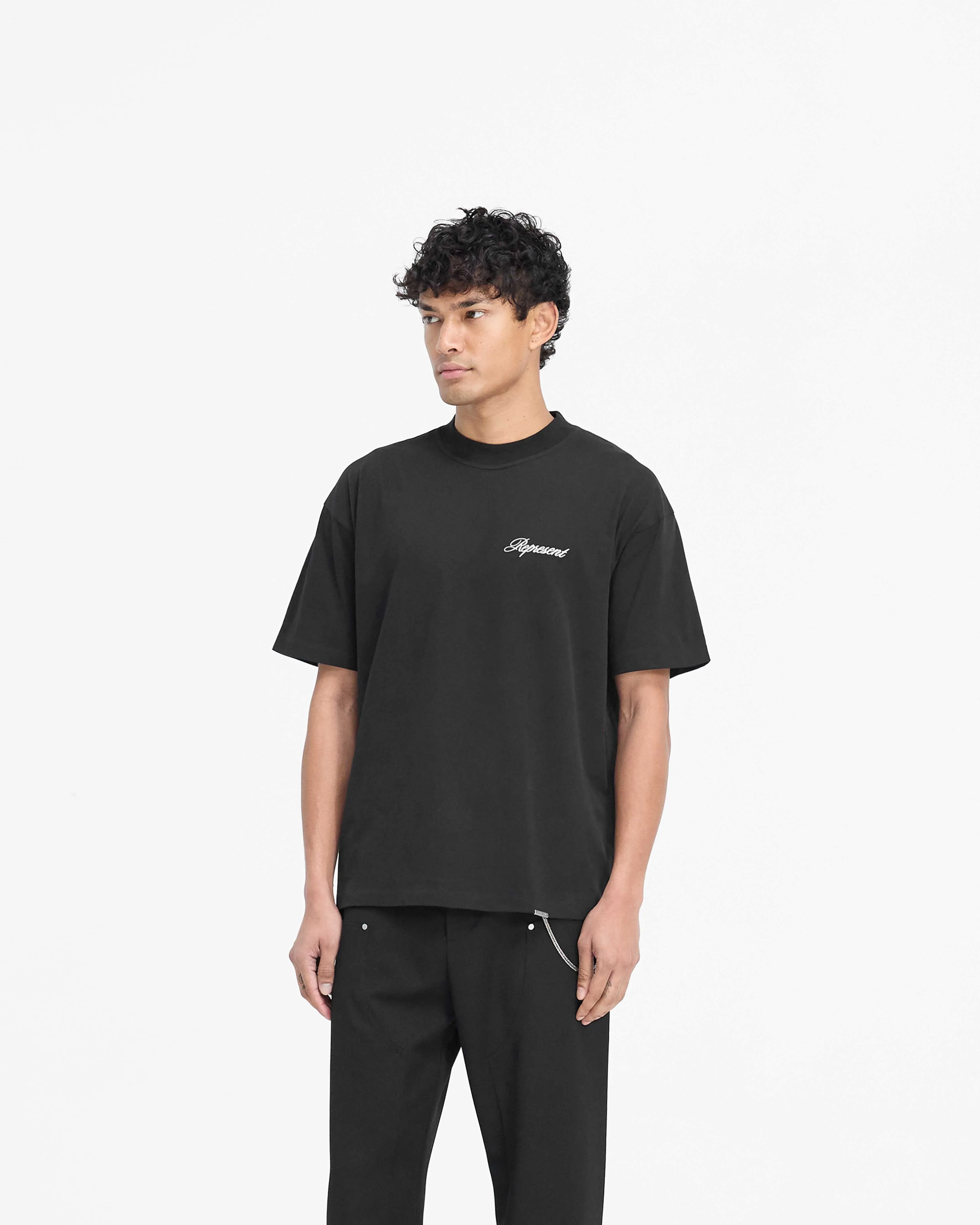 Script Logo T-Shirt - Black TemperatureControl Fabric
