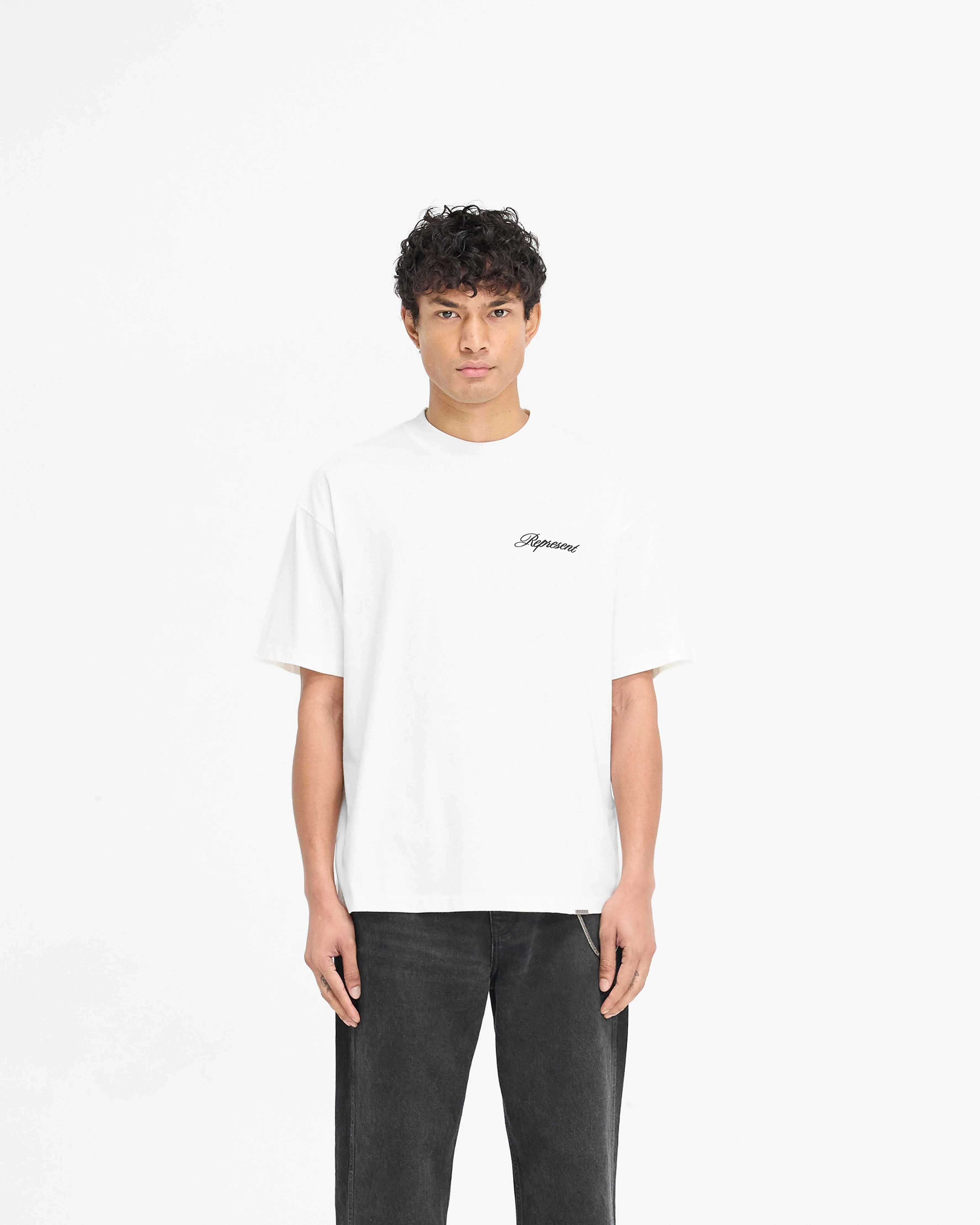 Script Logo T-Shirt - Flat White Easter Fit For All Day