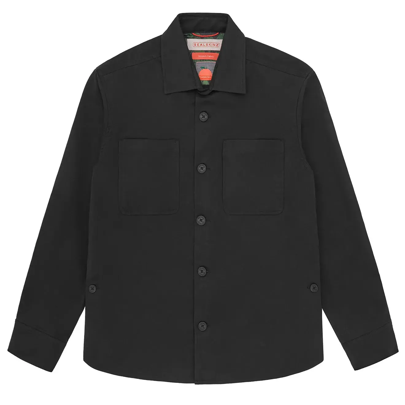 Pure Cotton Quick-Dry Sealskinz Northrepps Twill Shirt Black