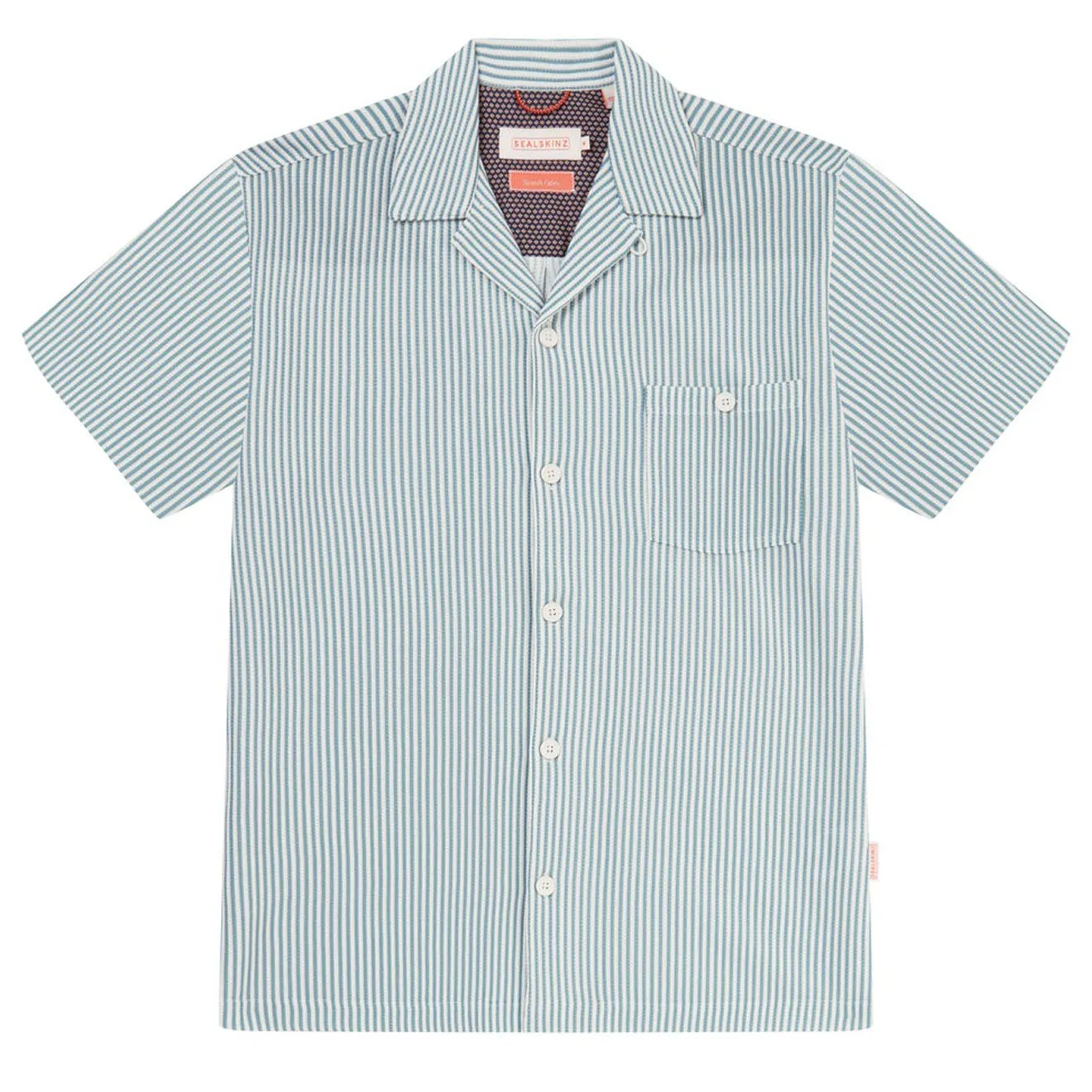 Sealskinz Weeting SS Jacquard Shirt Blue Stretchable Fabric family gathering