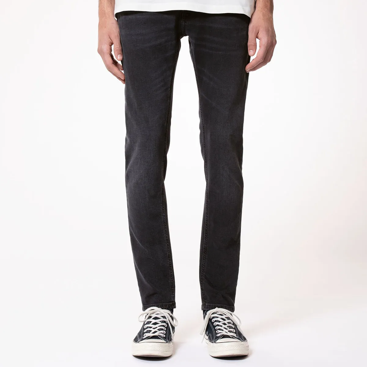 Light Comfort Abrasion Resistant Fabric Nudie - Tight Terry Jeans in Soft Black